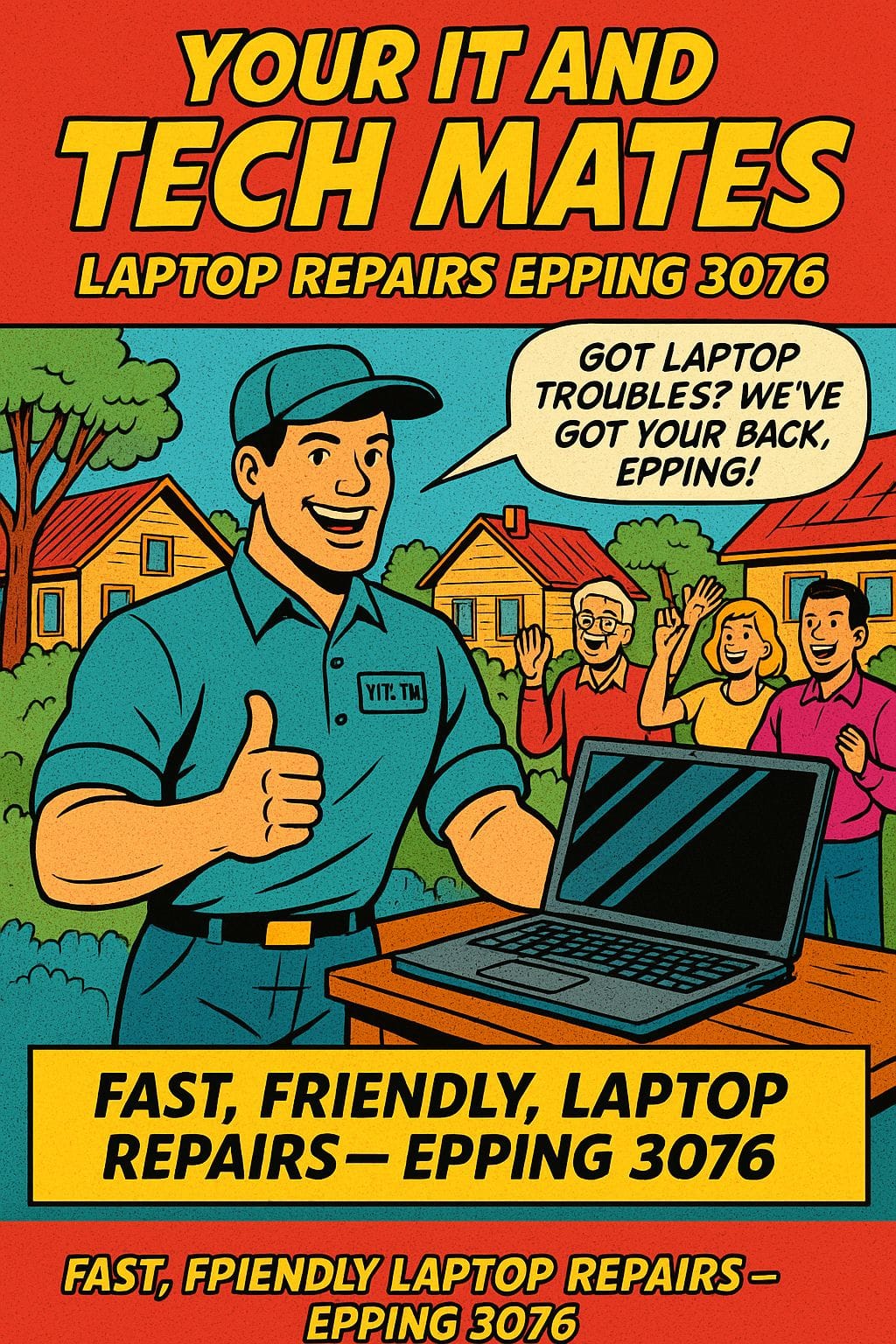 Laptop repairs Epping 3076 — Your IT & Tech Mates technician on-site