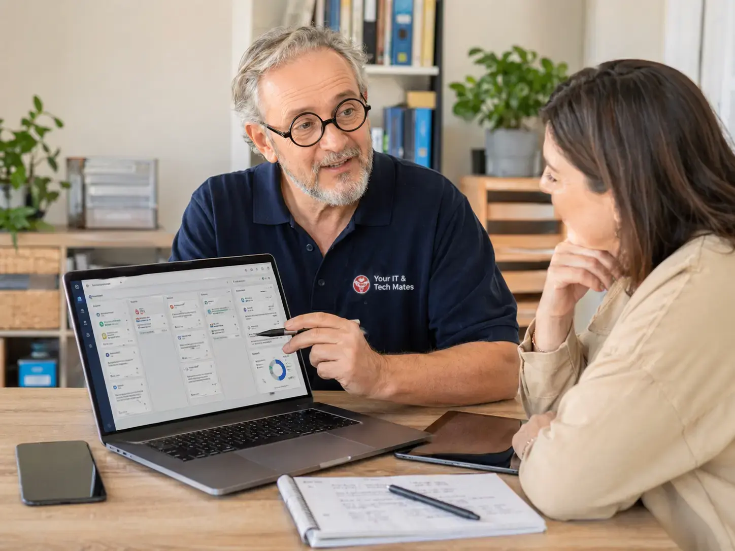 Your IT and Tech Mates technician setting up AI integration for a small business in Melbourne