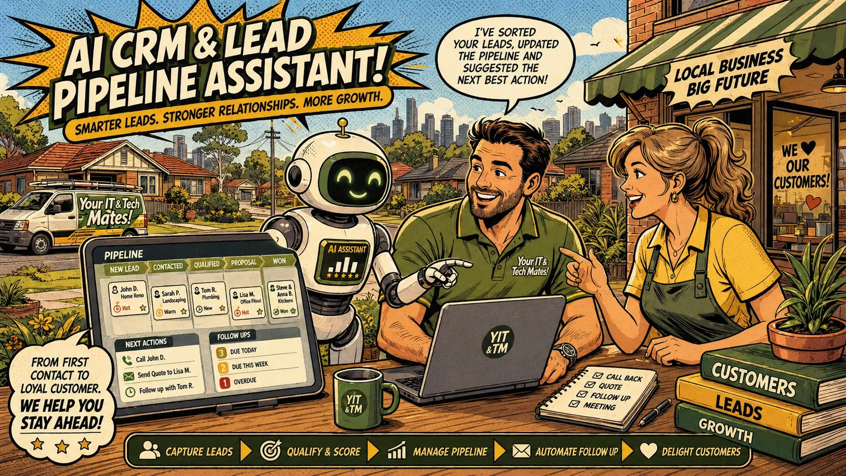 AI Lead Tracker and CRM Assistant for small business — Your IT and Tech Mates