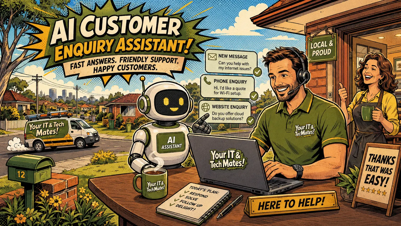 AI Customer Enquiry Assistant for small business — Your IT and Tech Mates