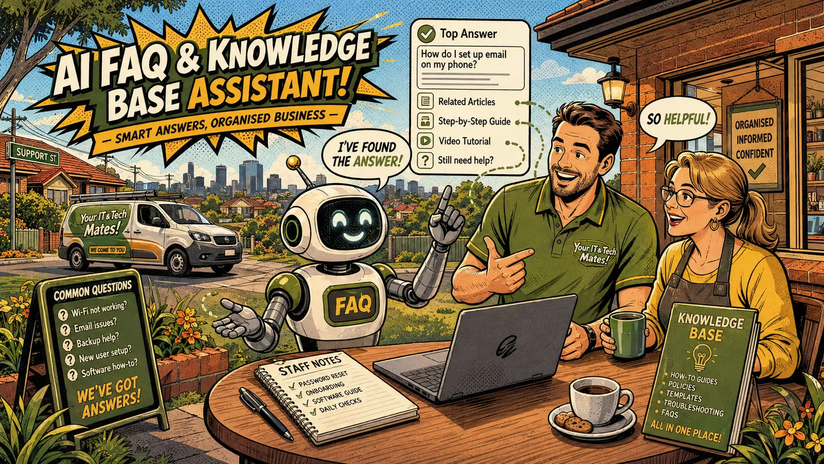 AI FAQ and Knowledge Base Assistant for small business — Your IT and Tech Mates