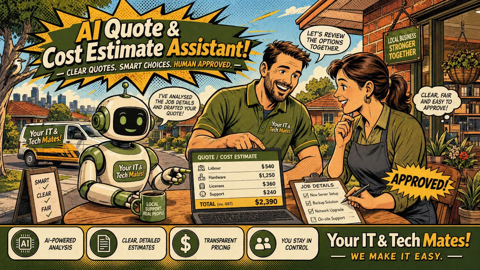 AI Quote and Cost Estimate Assistant for small business — Your IT and Tech Mates