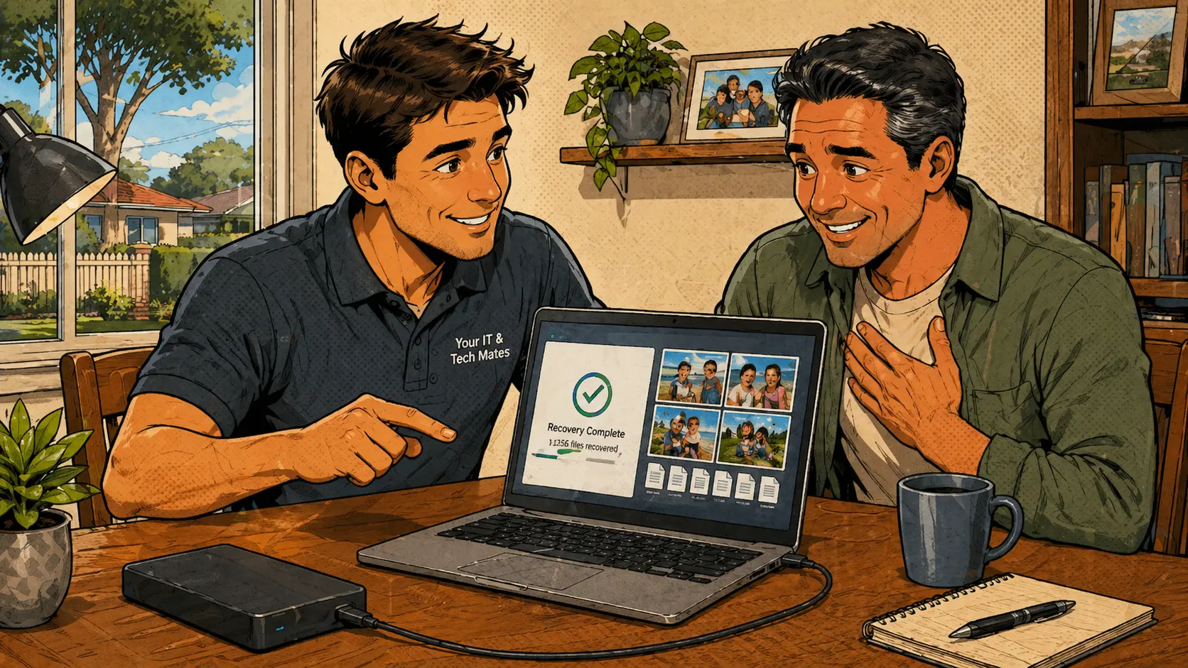 Data recovery and backup — lost photos and files recovered from an old laptop in Epping — Your IT and Tech Mates