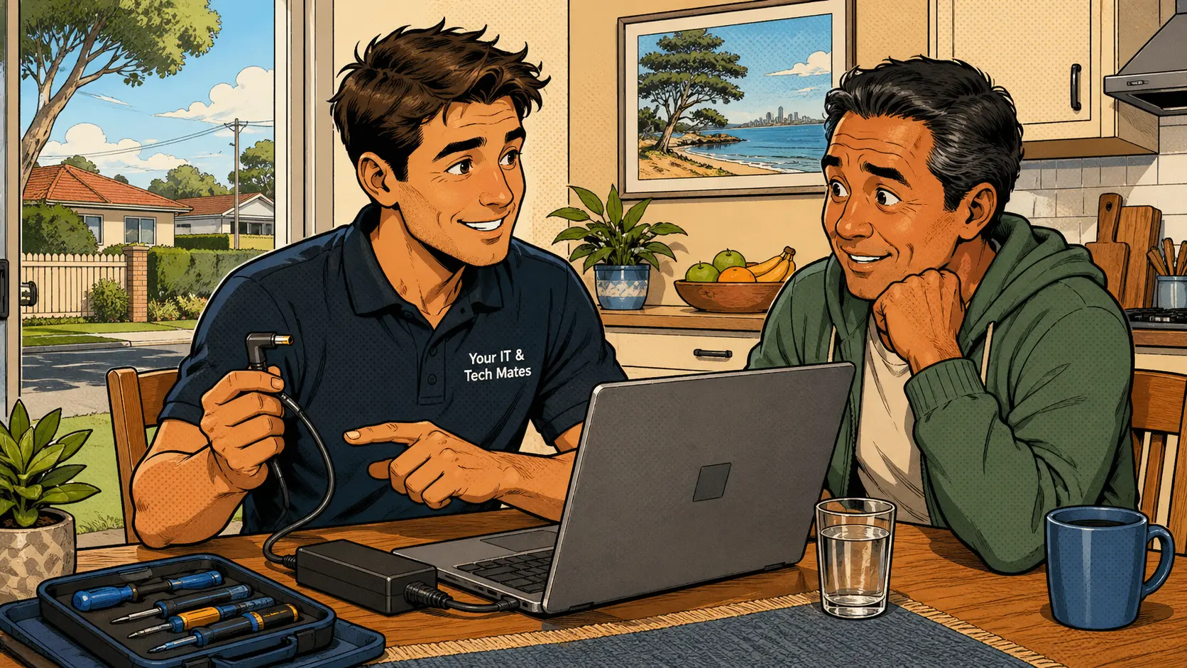 Laptop repairs — not charging fault diagnosed and fixed at home in Wollert — Your IT and Tech Mates
