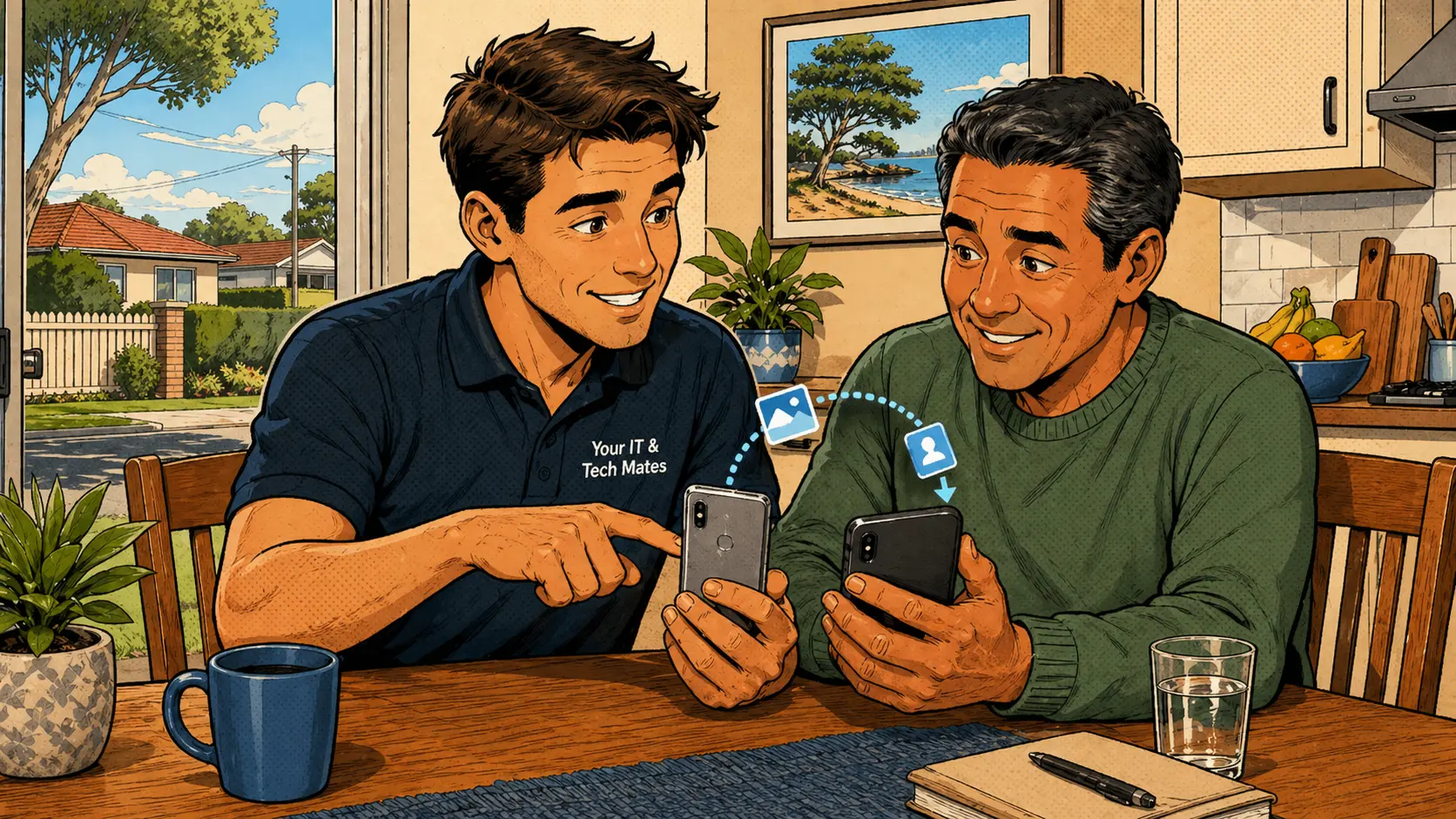 Phone and tablet help — new device data transfer for a local customer in Mill Park, Melbourne north — Your IT and Tech Mates