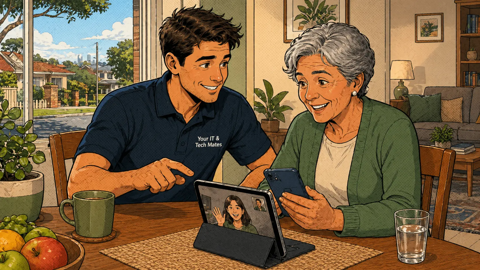 Senior tech support — phone, email and video call help for an older local customer in Bundoora — Your IT and Tech Mates