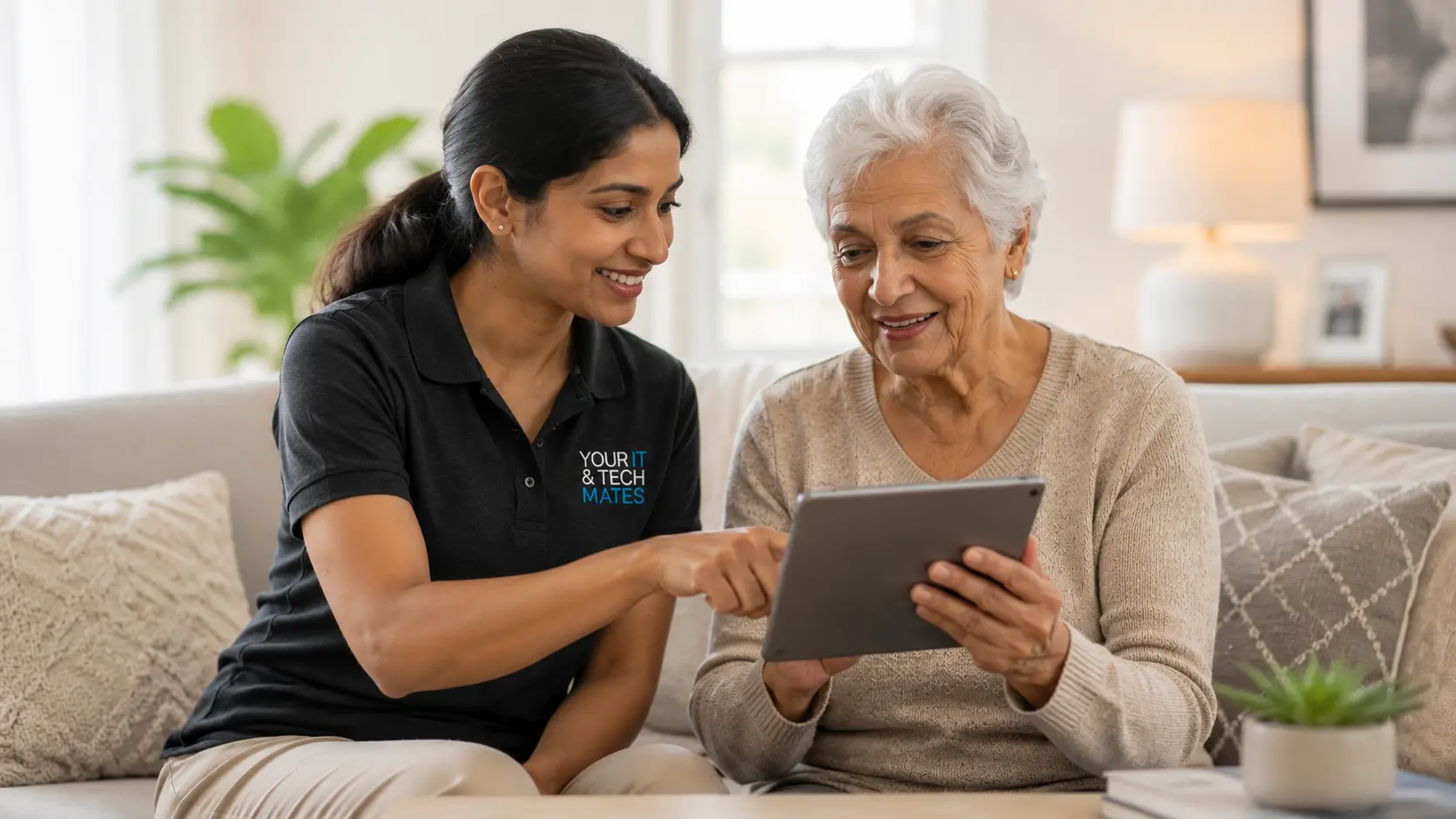 Device pickup repair and return support for seniors
