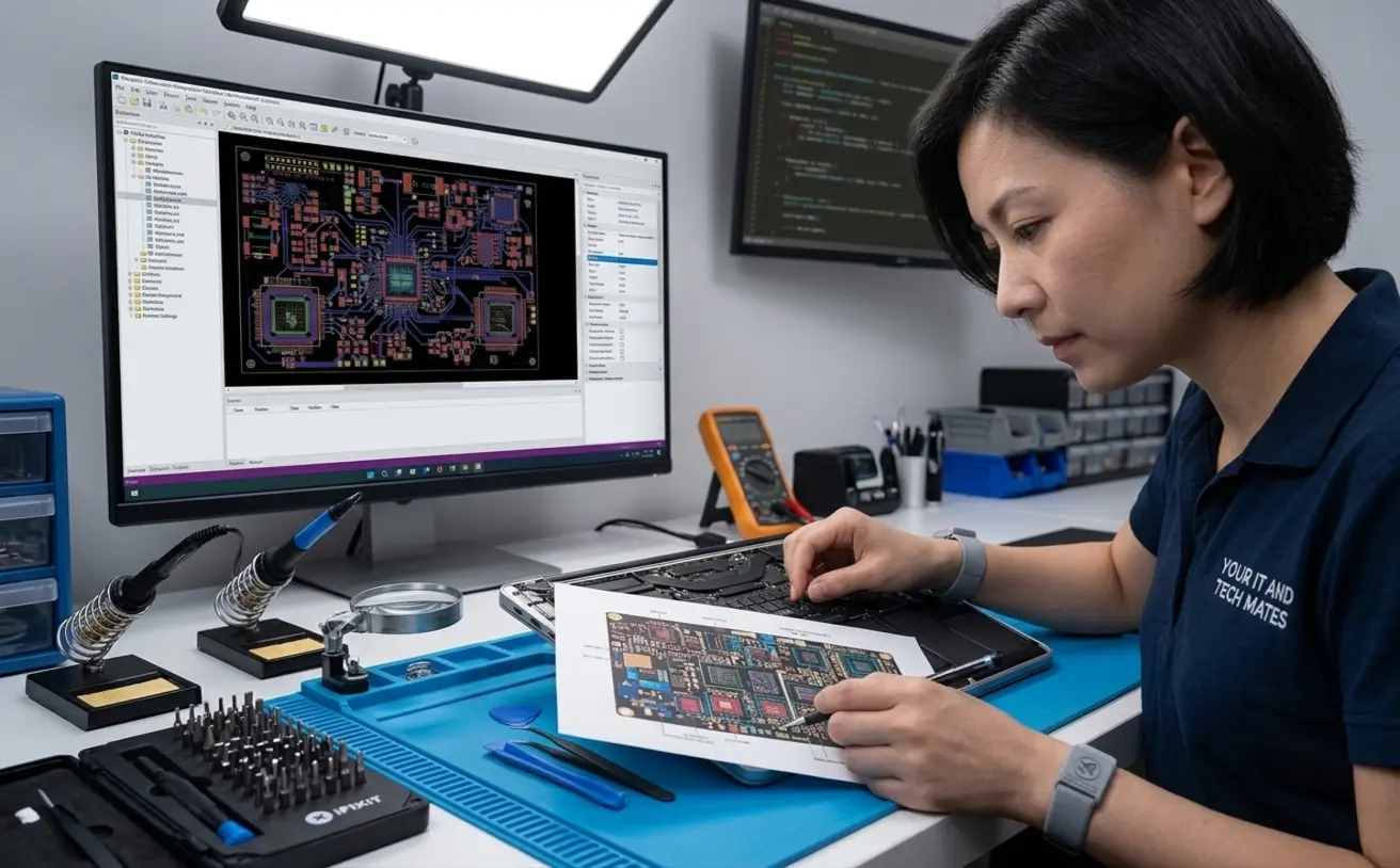 Device repair technician from Your IT and Tech Mates