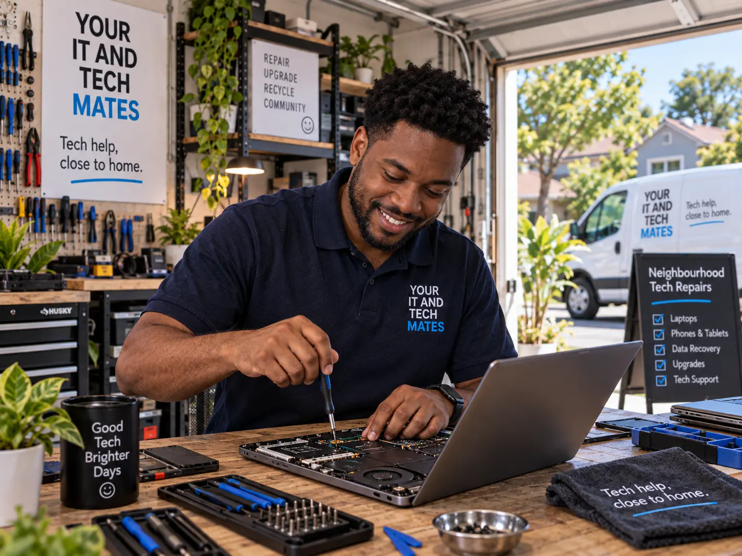 Your IT and Tech Mates technician helping a university student decide whether a laptop should be repaired or replaced in Melbourne North.