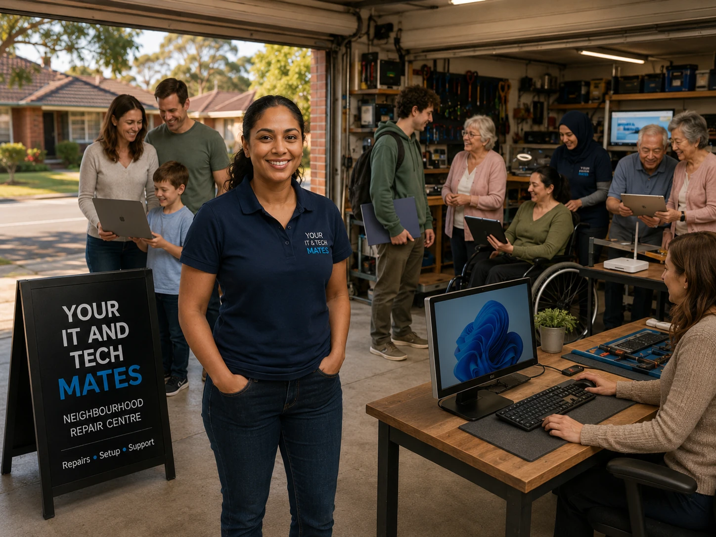 Neighbourhood repair centre and community technology help from Your IT and Tech Mates
