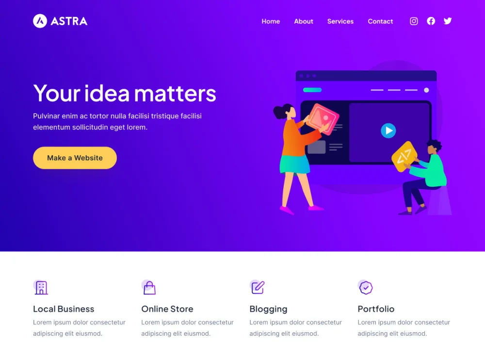 Astra WordPress theme screenshot