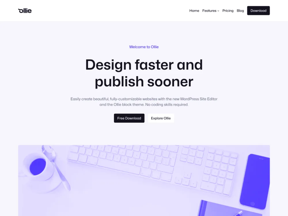 Ollie WordPress theme screenshot