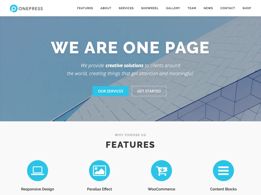 OnePress WordPress theme screenshot