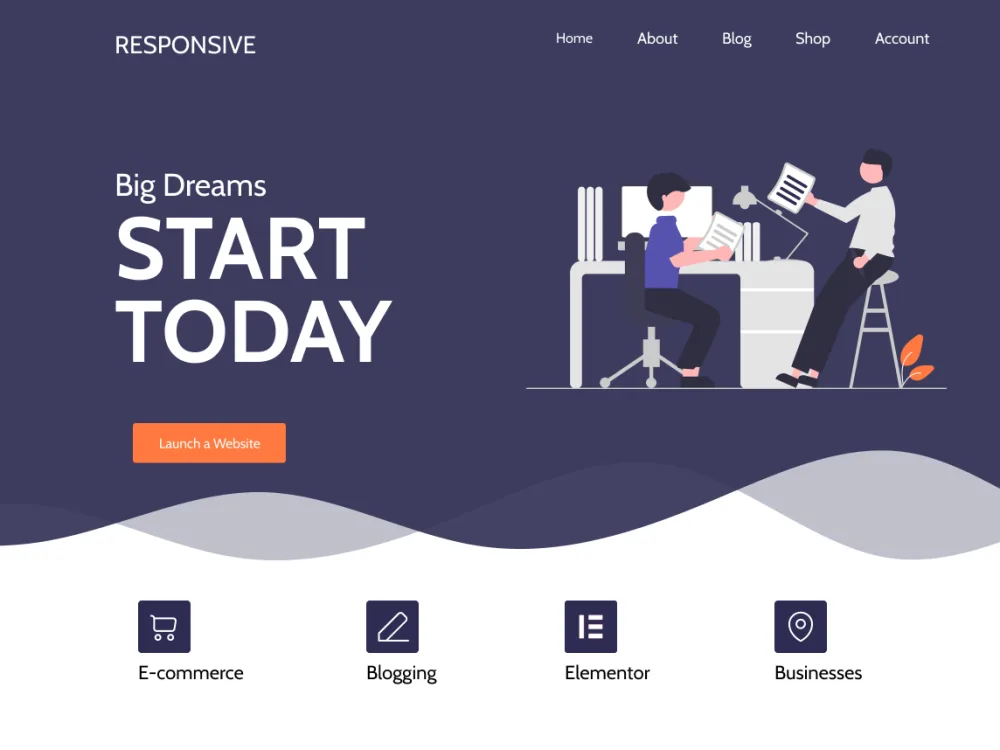 Responsive WordPress theme screenshot