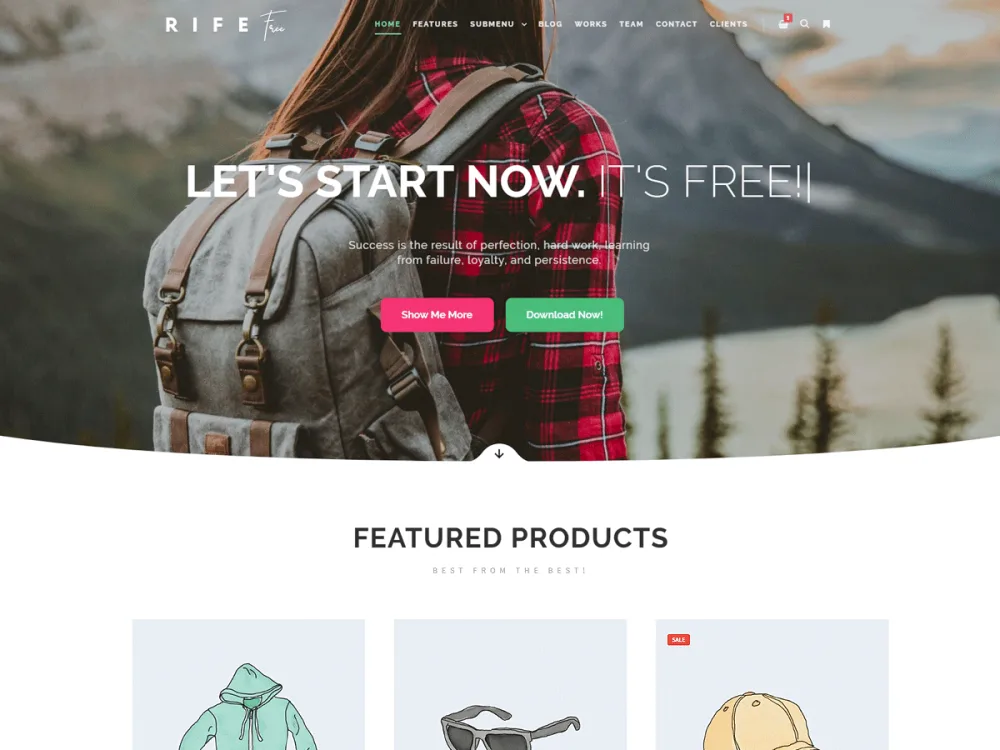 Rife Free WordPress theme screenshot
