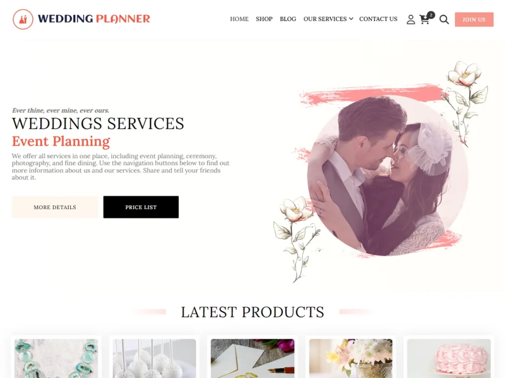 Wedding Planner: Event Management WordPress theme screenshot