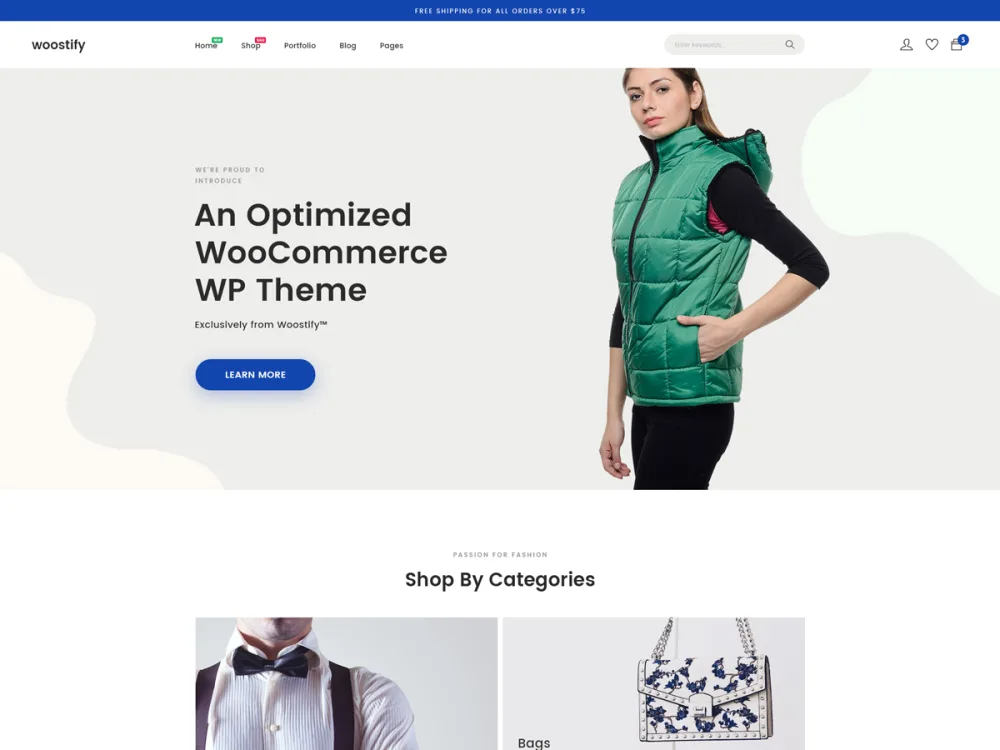 Woostify WordPress theme screenshot
