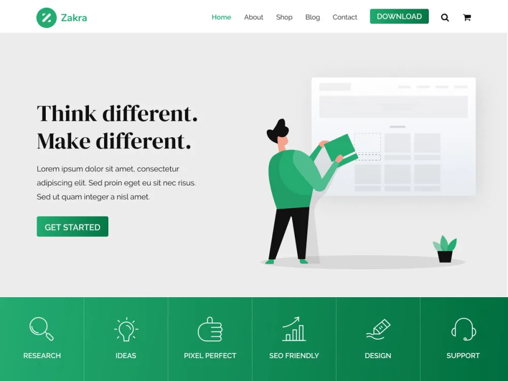 Zakra WordPress theme screenshot