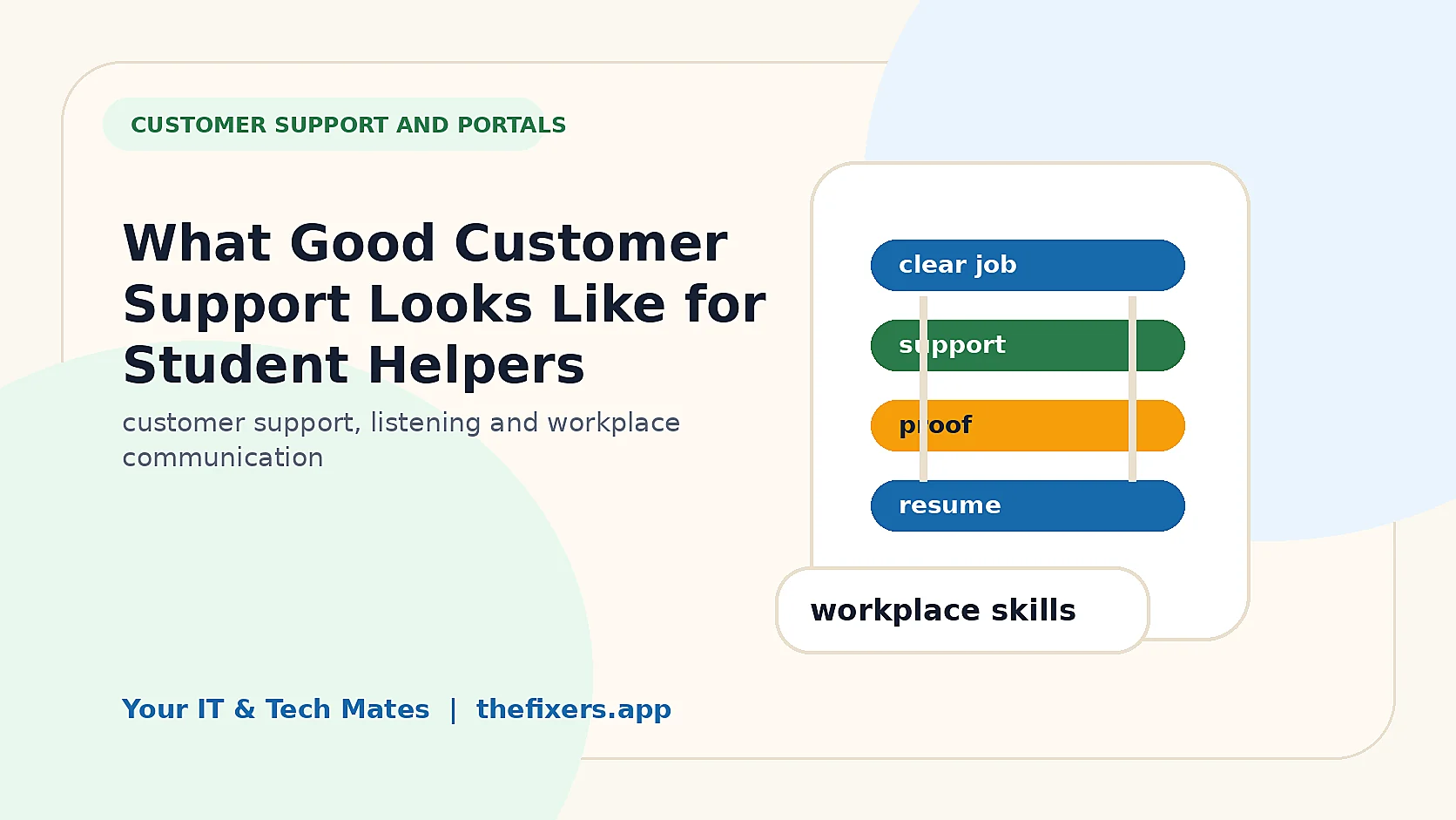 What Good Customer Support Looks Like for Student Helpers student employability image
