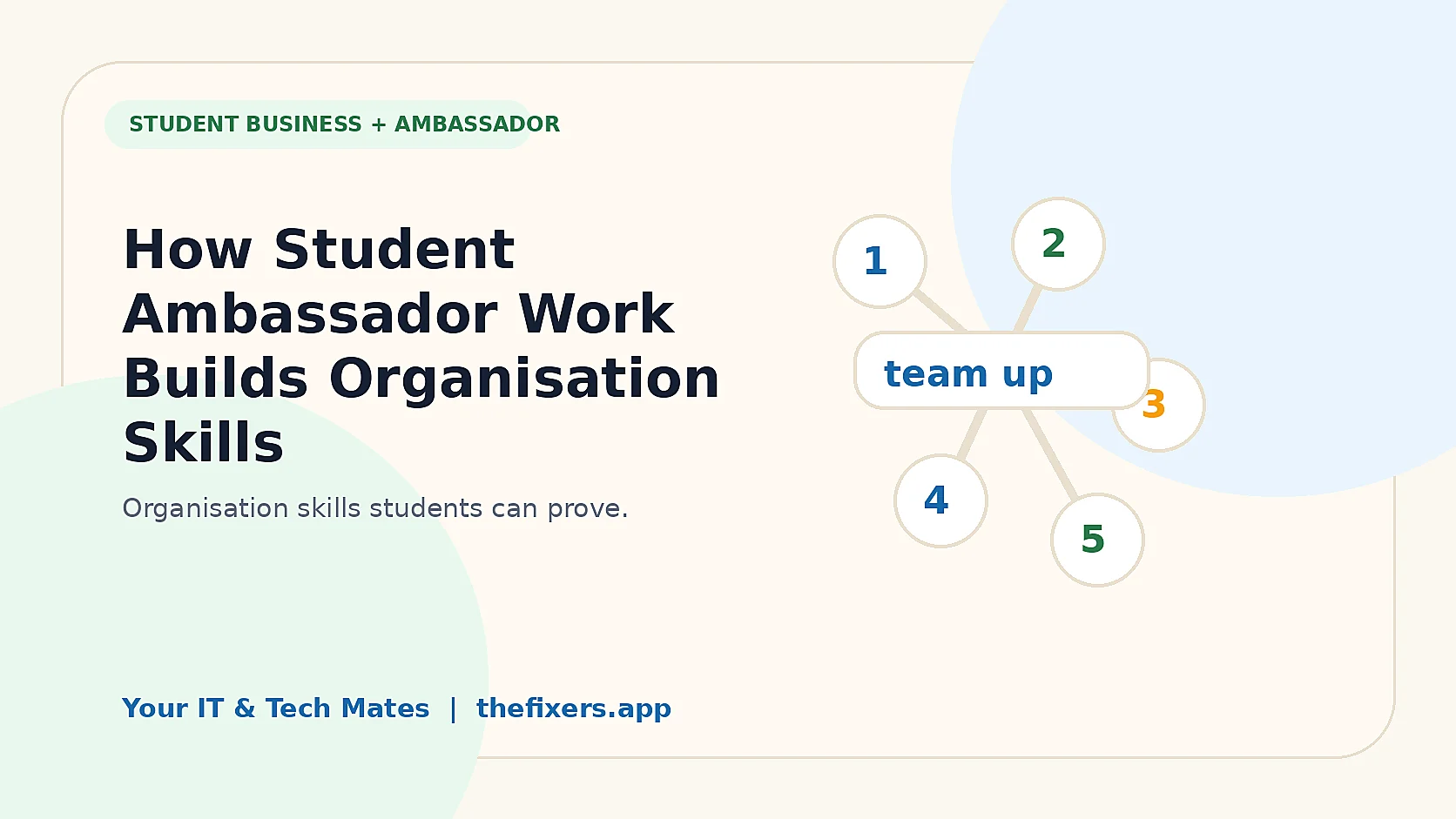 How Student Ambassador Work Builds Organisation Skills hero image