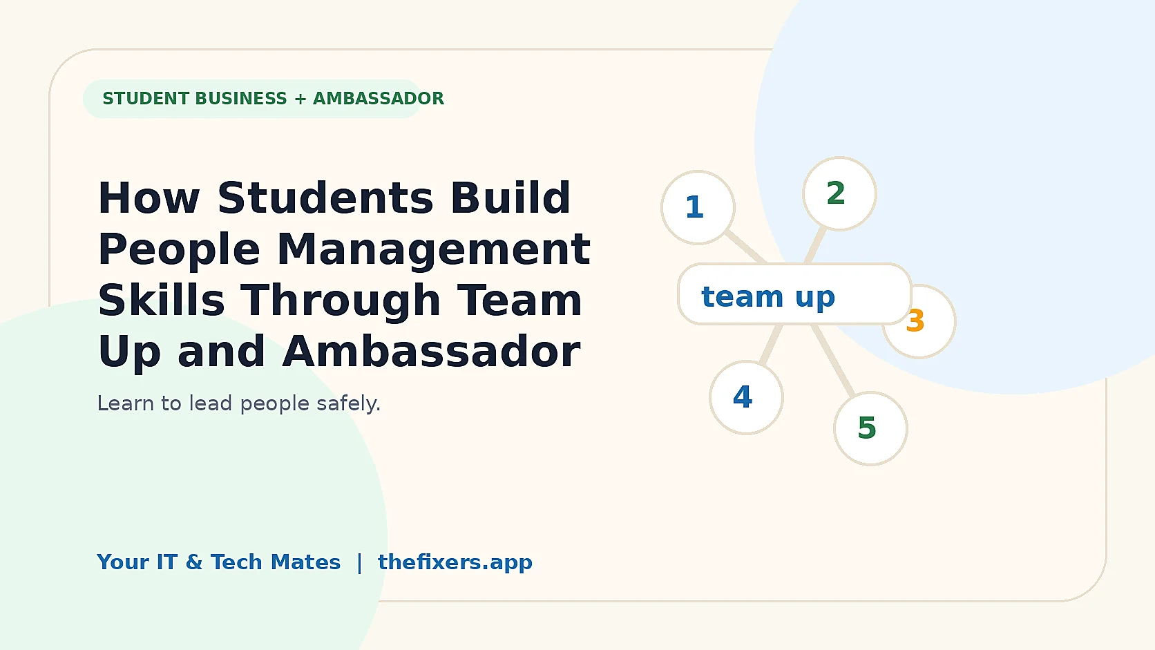 How Students Build People Management Skills Through Team Up and Ambassador Work hero image
