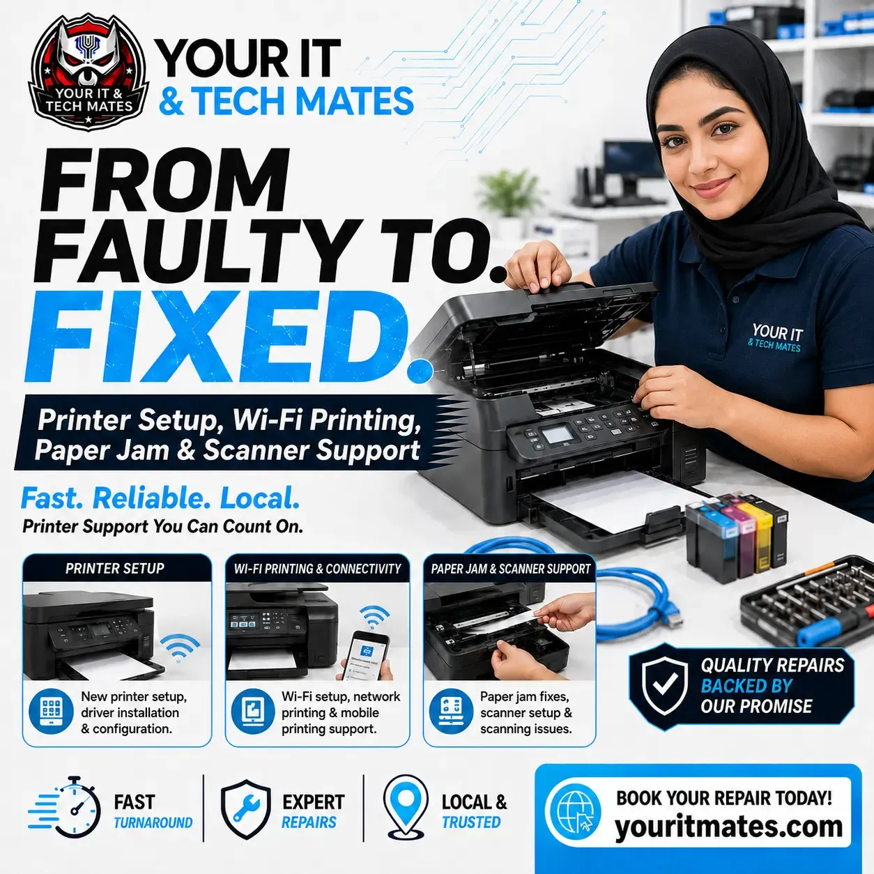 Printer setup, Wi-Fi printing and scanner support in Melbourne by Your IT & Tech Mates