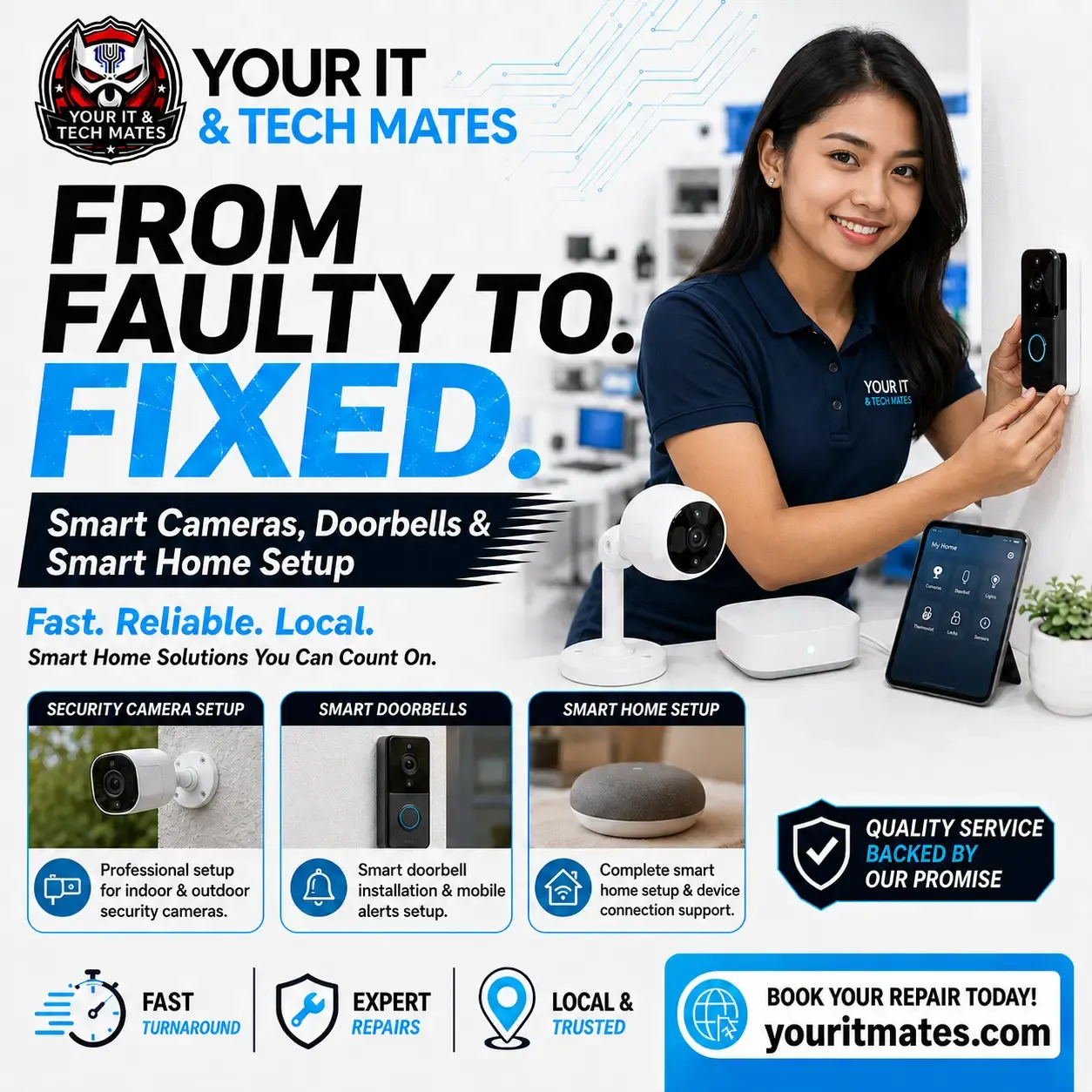 Smart camera, video doorbell and smart home setup support in Melbourne