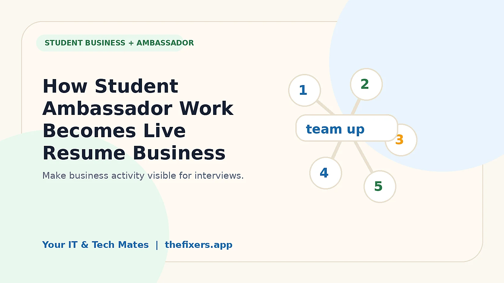 How Student Ambassador Work Becomes Live Resume Business Proof hero image