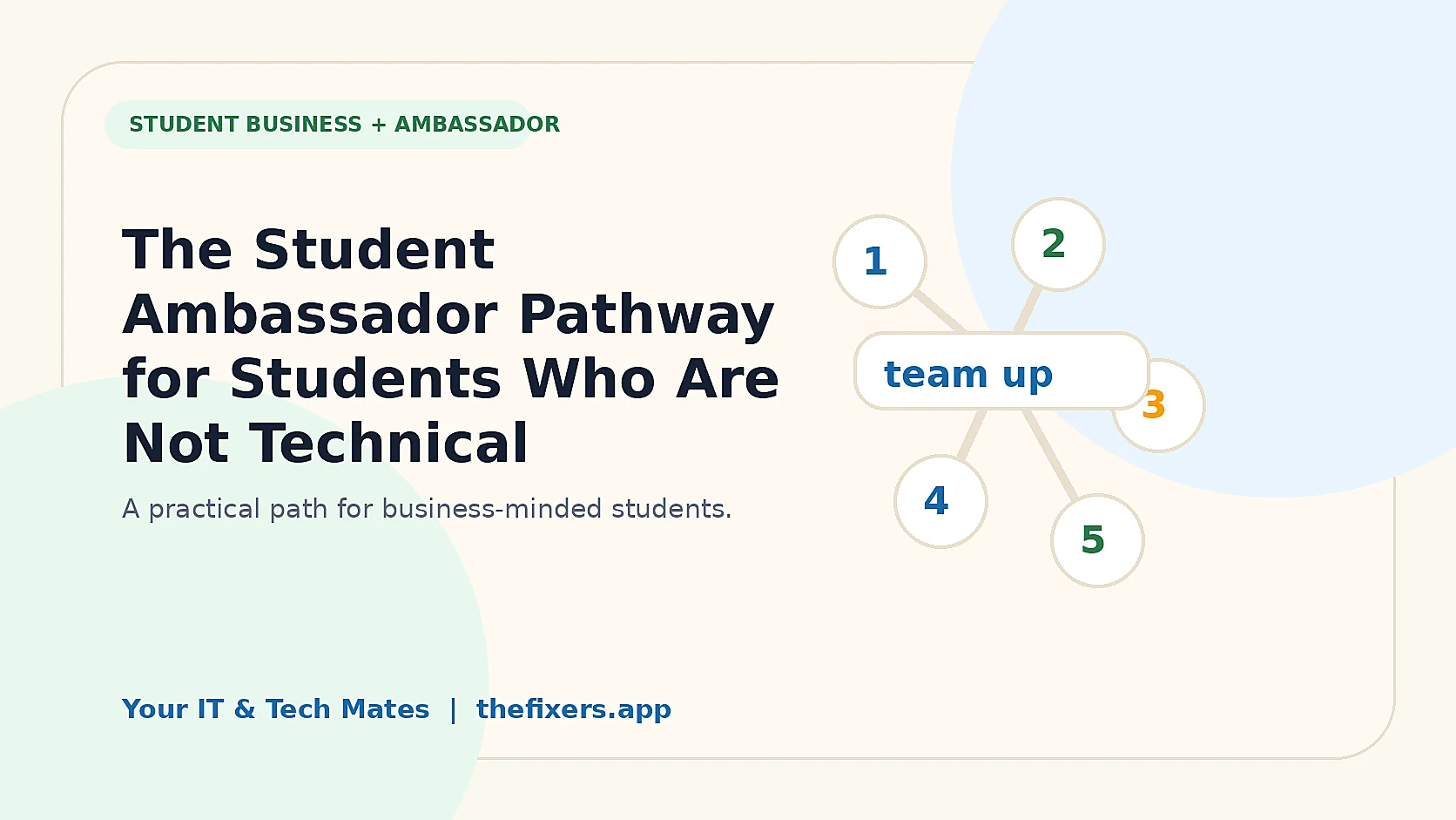 The Student Ambassador Pathway for Students Who Are Not Technical hero image