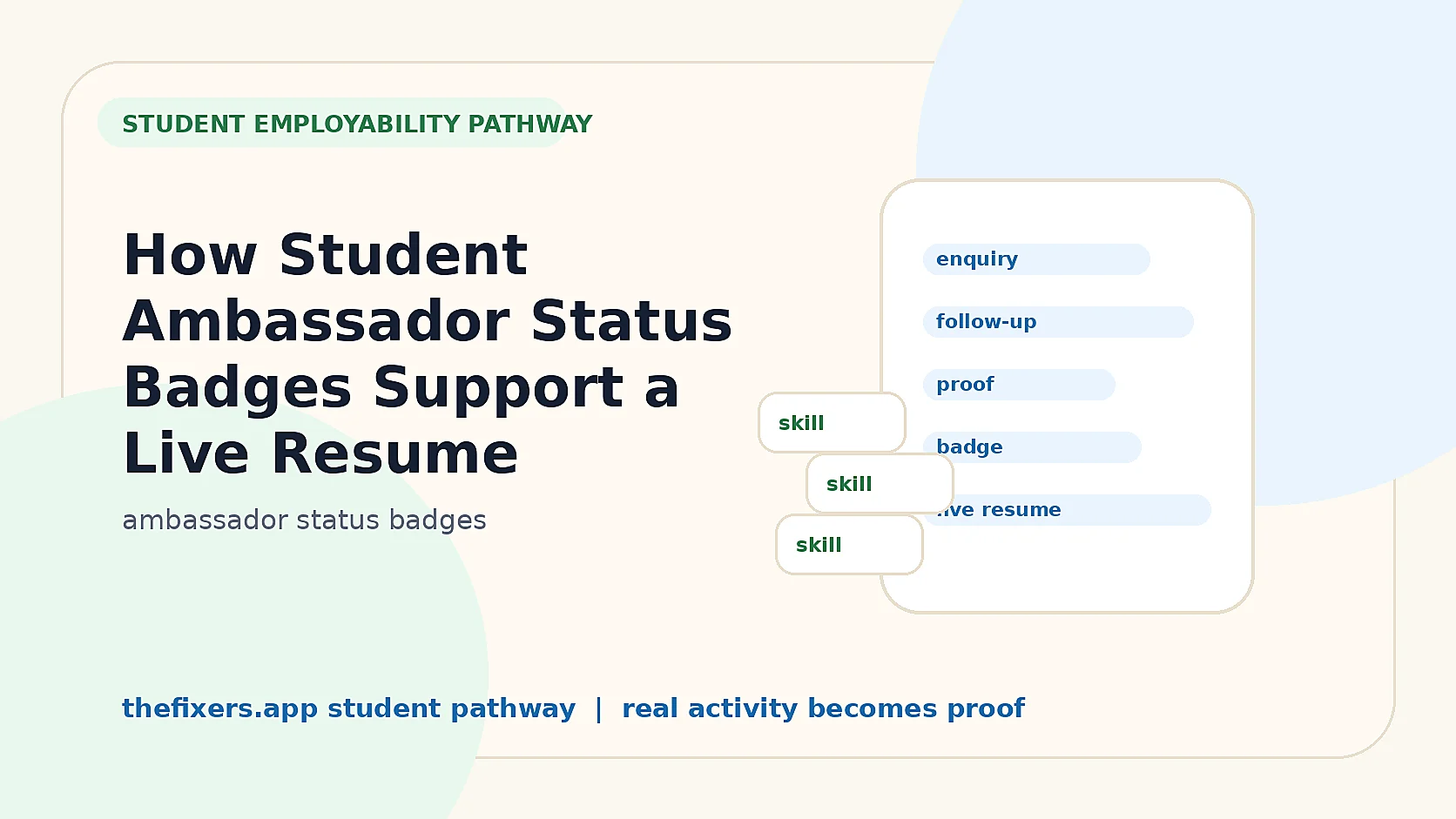 How Student Ambassador Status Badges Support a Live Resume hero image