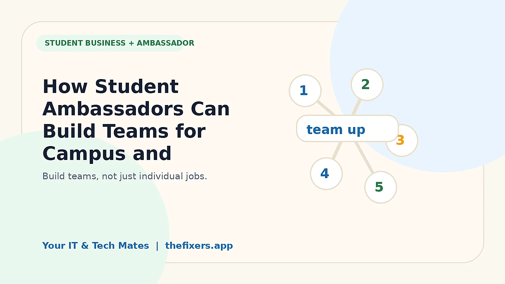 How Student Ambassadors Can Build Teams for Campus and Community Projects hero image