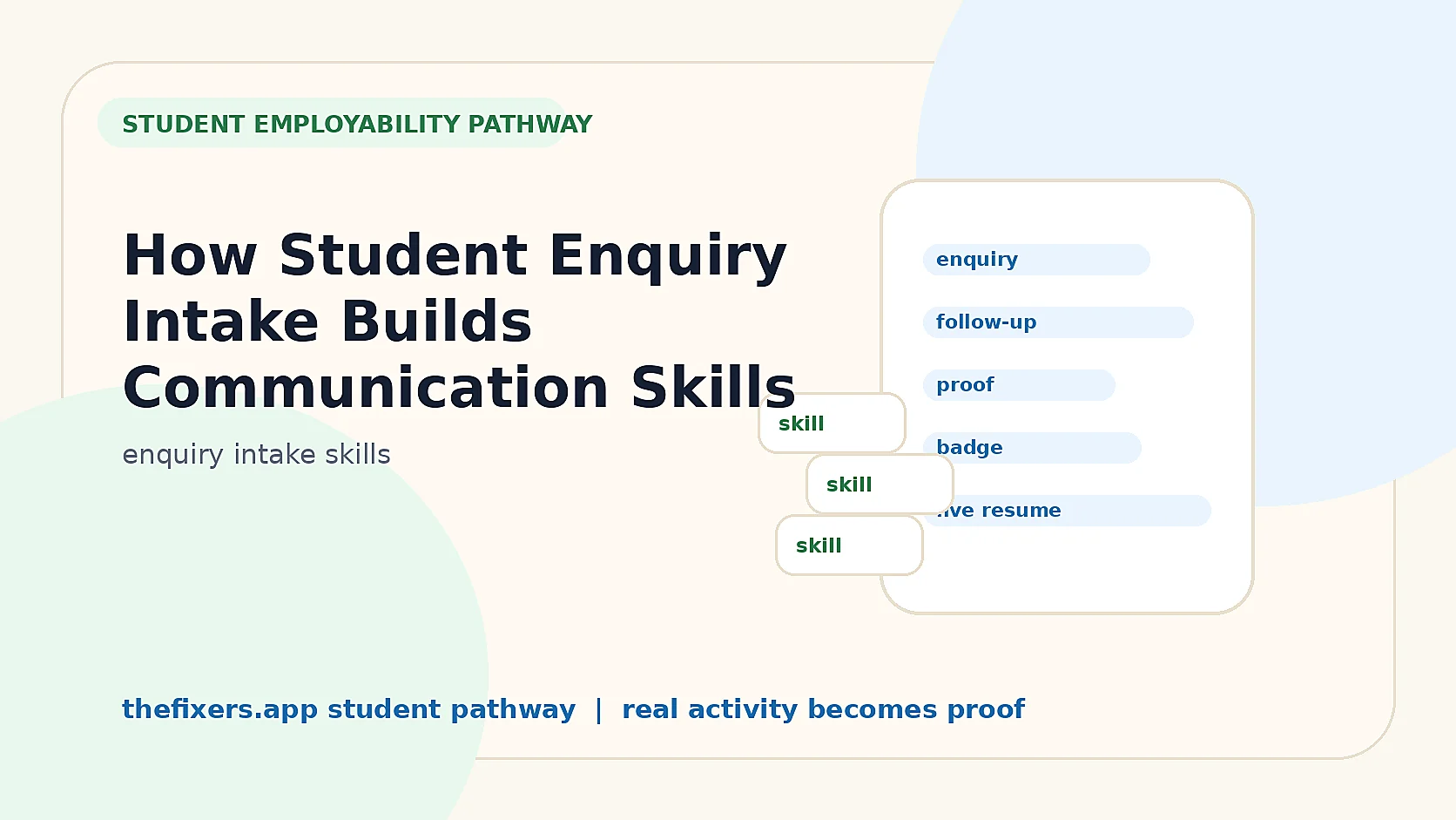 How Student Enquiry Intake Builds Communication Skills hero image