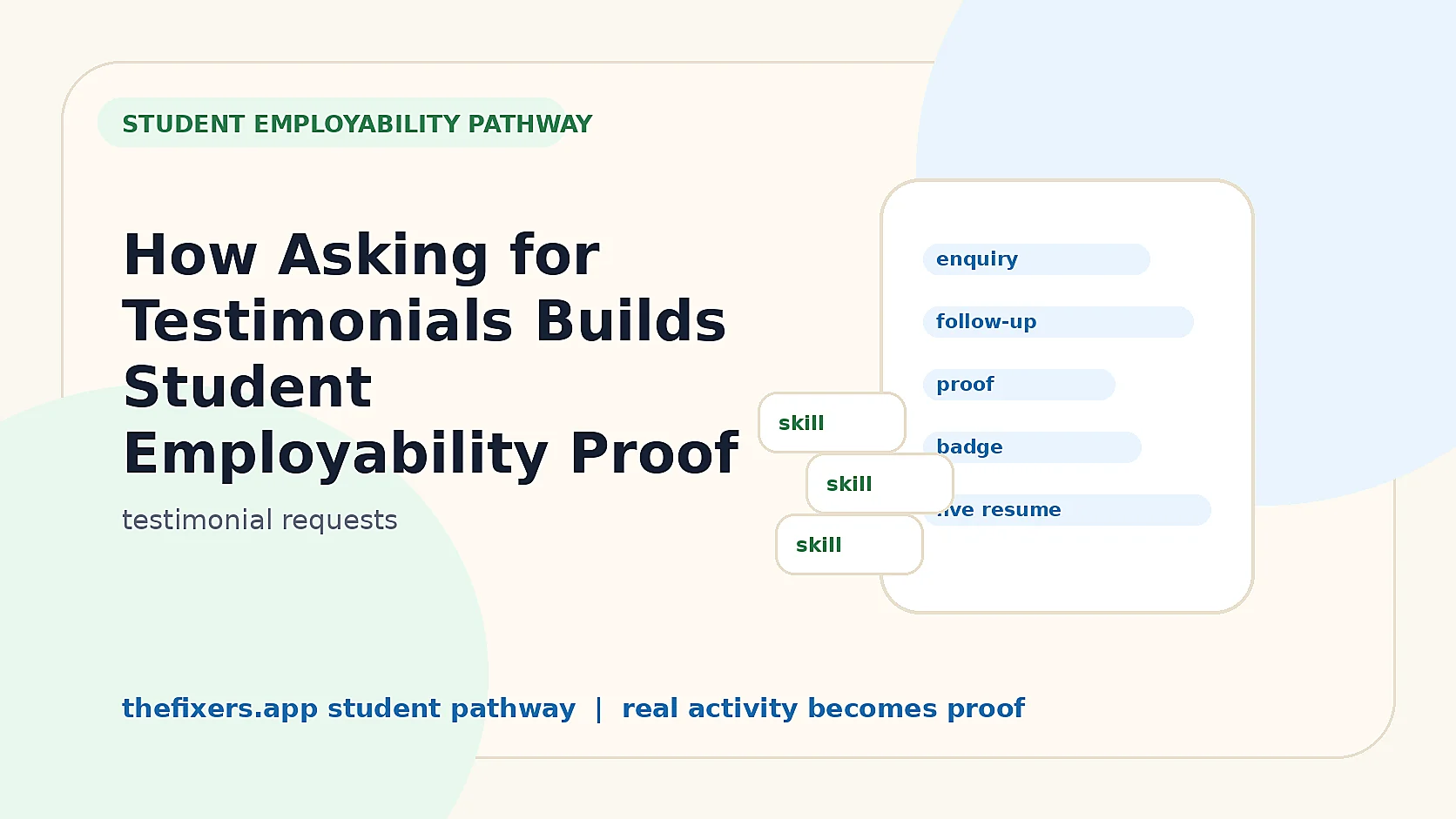 How Asking for Testimonials Builds Student Employability Proof hero image