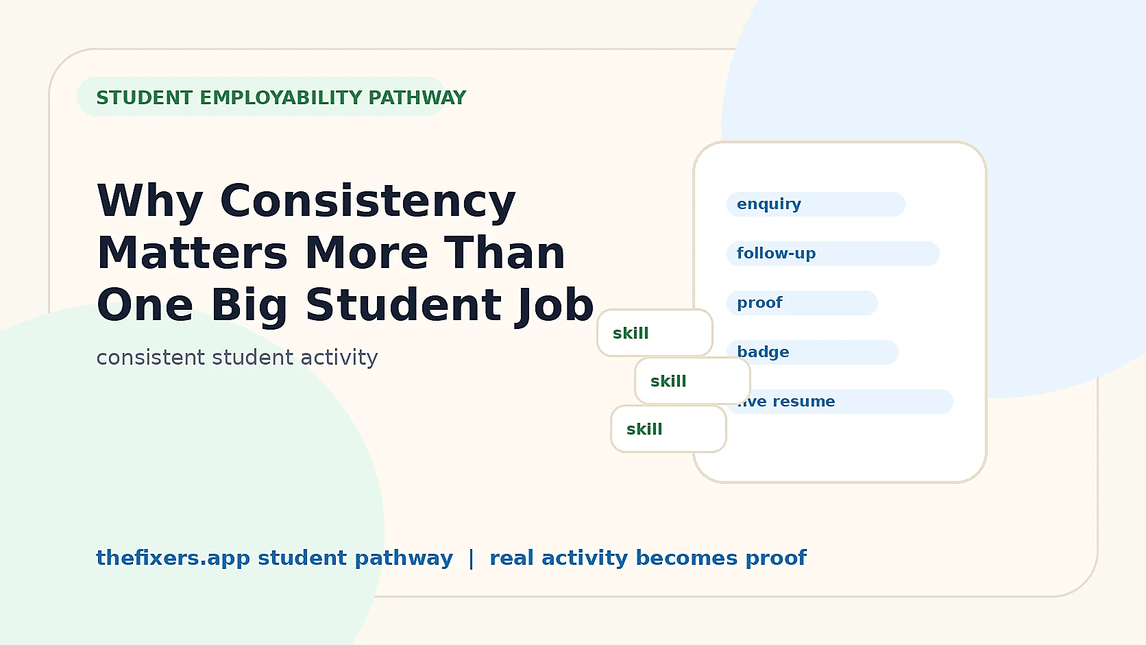 Why Consistency Matters More Than One Big Student Job hero image